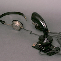 Kopfhörer und Mikrophon für Telefonvermittlung