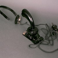 Kopfhörer und Mikrophon für Telefonvermittlung