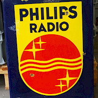 Emaille-Schild Philips Radio
