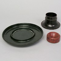 Tintenfaß mit Unterteller