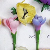 Musterkarte für Kunstblumen