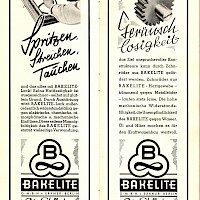 Werbebroschüre Bakelite® Der Stoff der 1000 Möglichkeiten