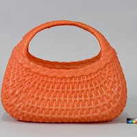 Tragekorb aus nachgeahmten Flechtwerk