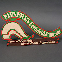 Werbeschild Minerva