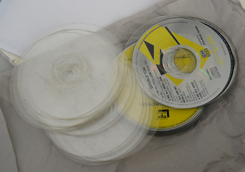 Recycling von CD-Platten